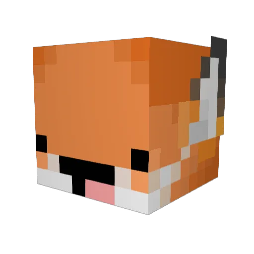 Moana Minecraft avatar head, 3D render