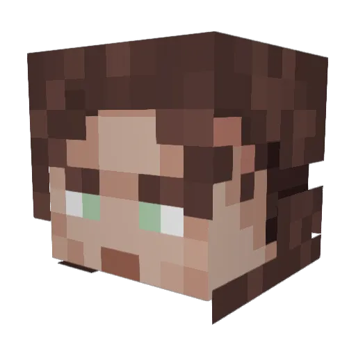 Moanita Minecraft avatar head, 3D render