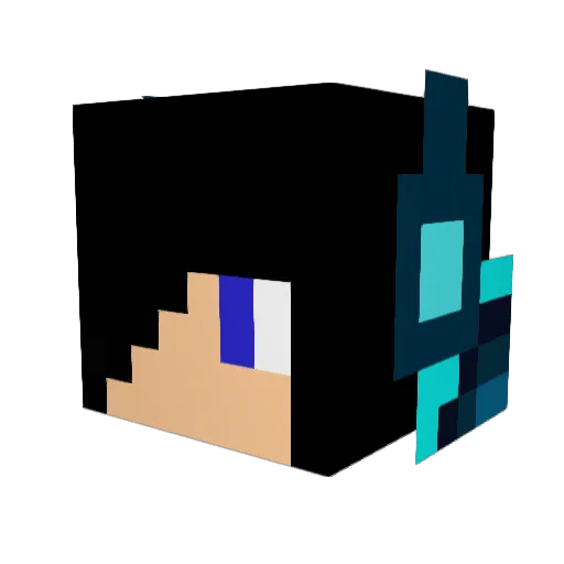 Moat20game Minecraft avatar head, 3D render