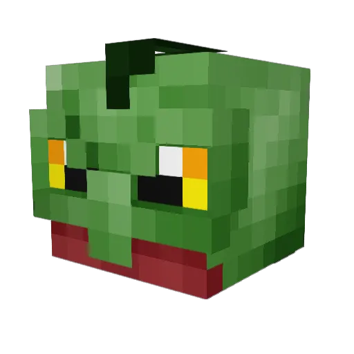 MobFighter7377 Minecraft avatar head, 3D render