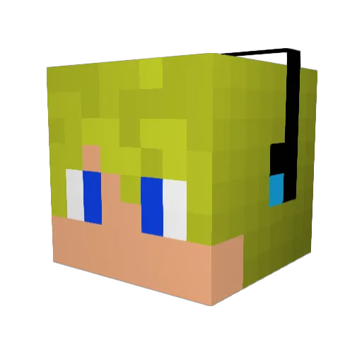 Mob_Attack Minecraft avatar head, 3D render