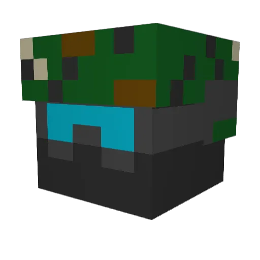 Mob_hei Minecraft avatar head, 3D render