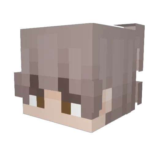 Moba1 Minecraft avatar head, 3D render