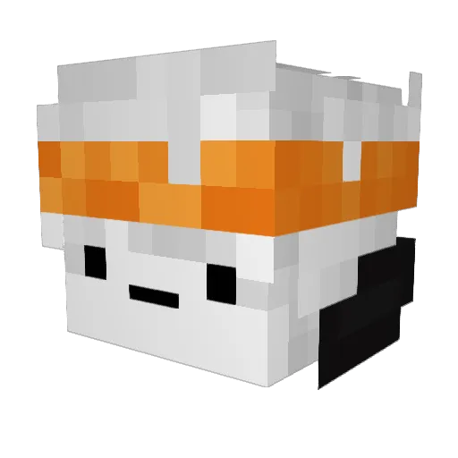 Mobaa_8 Minecraft avatar head, 3D render