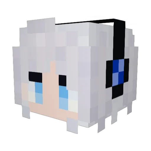 Mobai123456 Minecraft avatar head, 3D render
