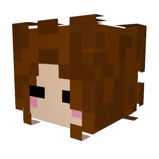 Mobbzz Minecraft avatar head, 3D render