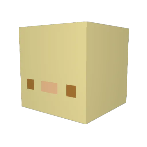 Mobi_II Minecraft avatar head, 3D render