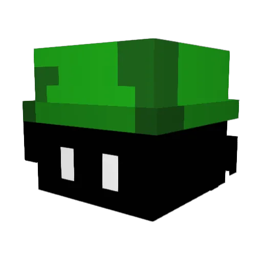 MobileSucks Minecraft avatar head, 3D render