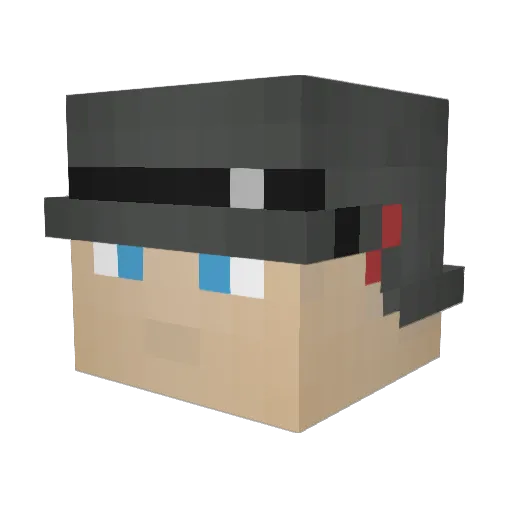 Mobileon Minecraft avatar head, 3D render