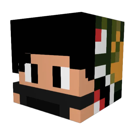 Mobility05 Minecraft avatar head, 3D render
