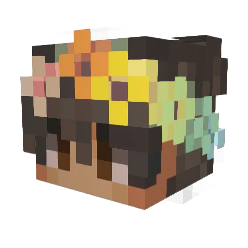 Mobilizer Minecraft avatar head, 3D render