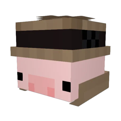 Mobiouz Minecraft avatar head, 3D render