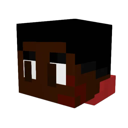 Mobiusisbad Minecraft avatar head, 3D render
