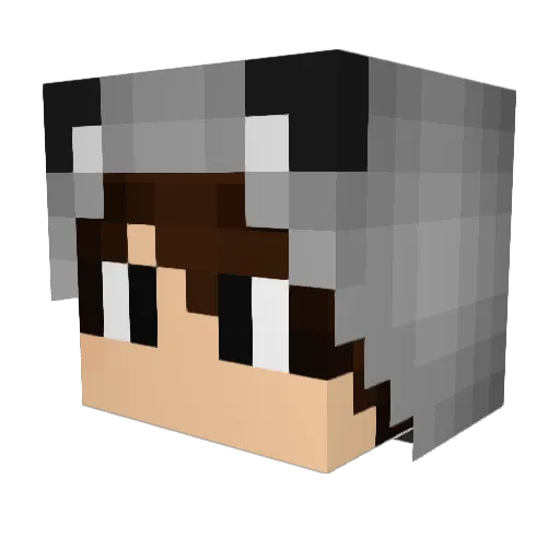 Mobkkkk Minecraft avatar head, 3D render