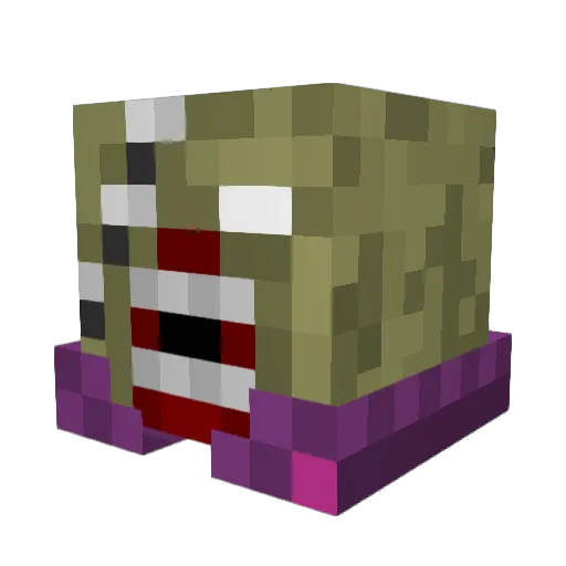 Moblinus Minecraft avatar head, 3D render