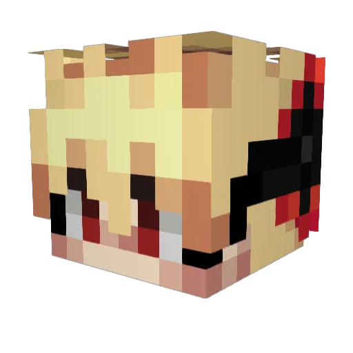 MobmabPP Minecraft avatar head, 3D render