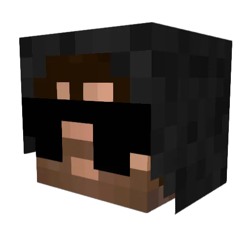 Mobomer Minecraft avatar head, 3D render