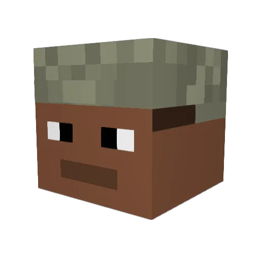 Mobroski Minecraft avatar head, 3D render
