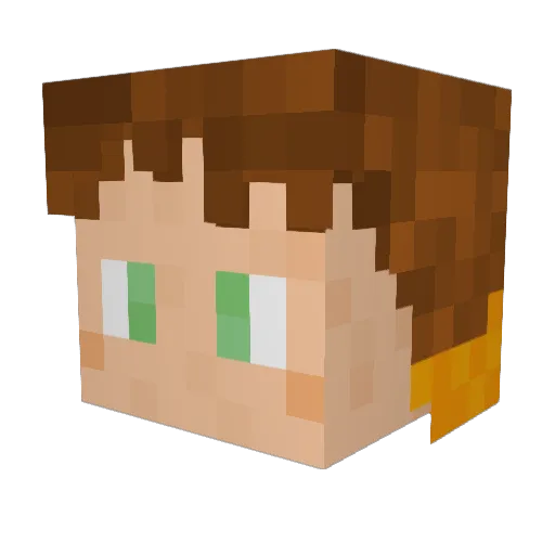 Mobrown18 Minecraft avatar head, 3D render