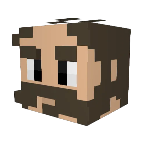 Moby42 Minecraft avatar head, 3D render