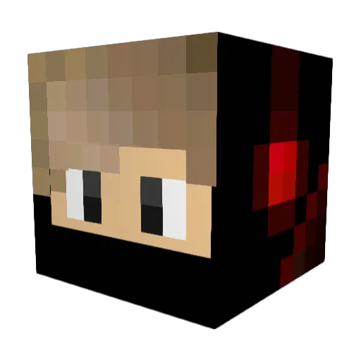 Moby974 Minecraft avatar head, 3D render