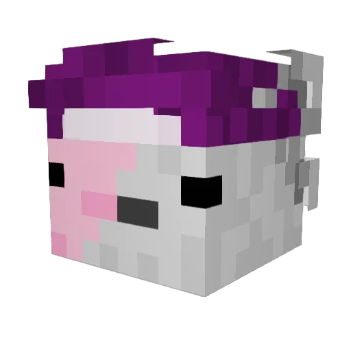MocLixi Minecraft avatar head, 3D render