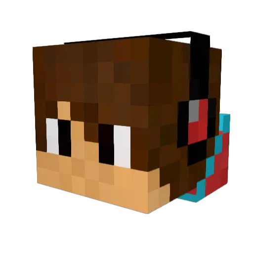 Mocarr Minecraft avatar head, 3D render