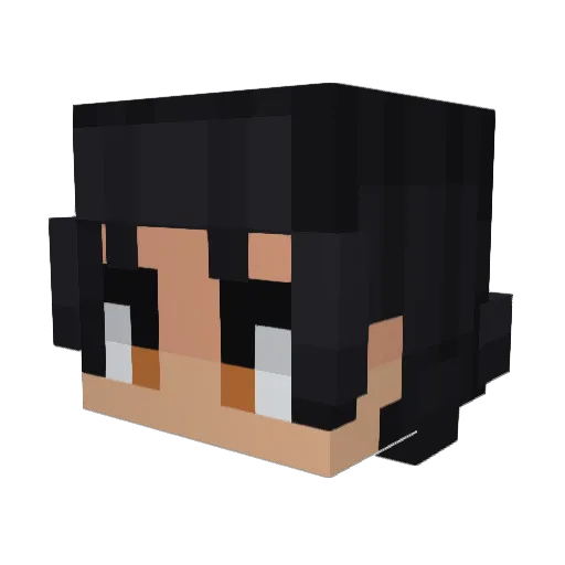 Mocchy_ Minecraft avatar head, 3D render