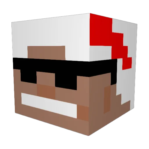 Mocha14 Minecraft avatar head, 3D render