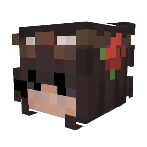 MochaBoka Minecraft avatar head, 3D render