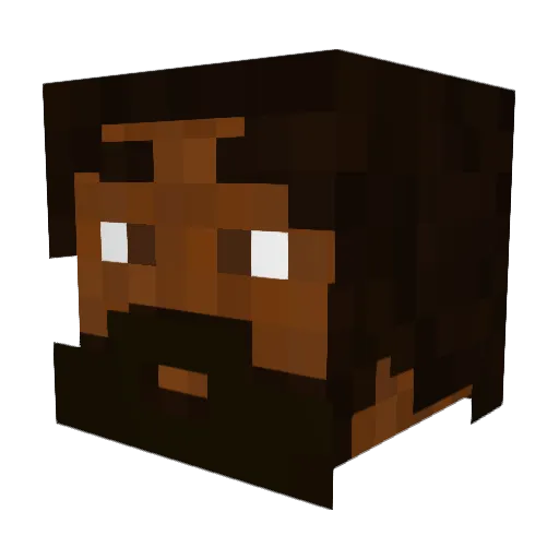 MochaBrown Minecraft avatar head, 3D render