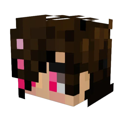 Mochacomallow Minecraft avatar head, 3D render