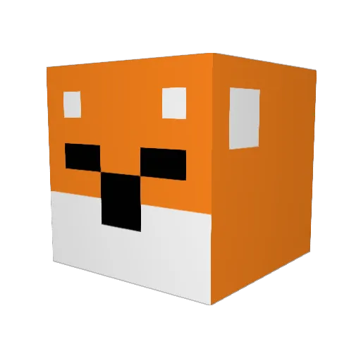 Mochi77 Minecraft avatar head, 3D render