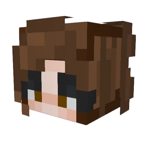 Mochi967 Minecraft avatar head, 3D render
