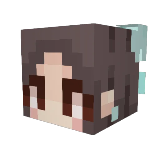 MochiBird Minecraft avatar head, 3D render