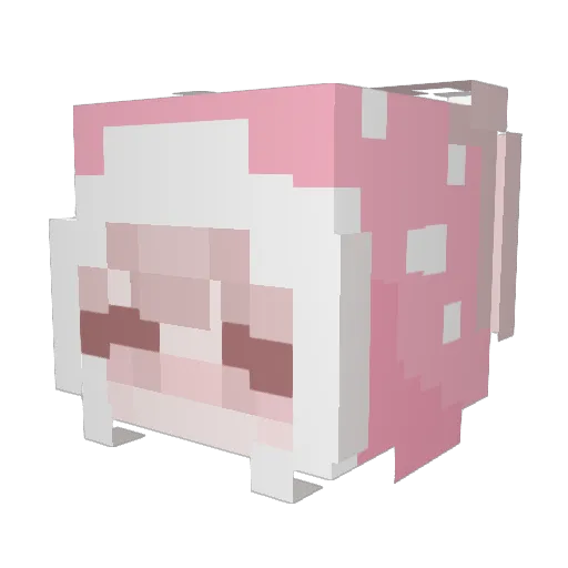 MochiPout Minecraft avatar head, 3D render