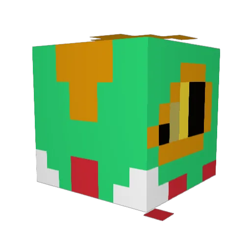 MochiTiger Minecraft avatar head, 3D render