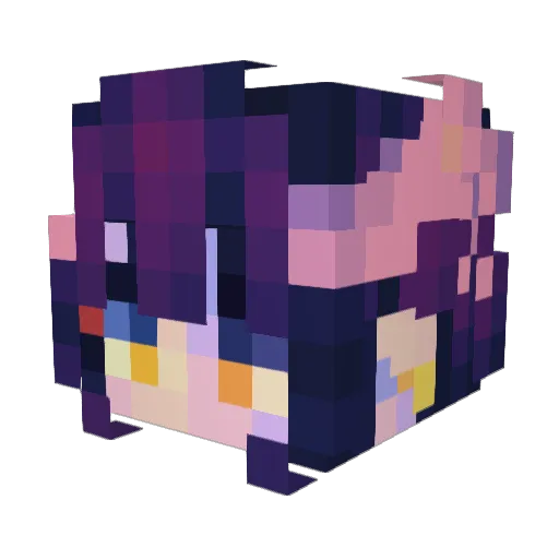 Mochi_Shadow Minecraft avatar head, 3D render
