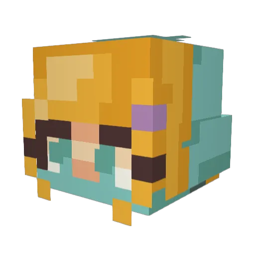 Mochiballz Minecraft avatar head, 3D render