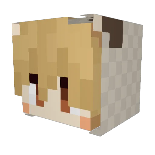 Mochichev Minecraft avatar head, 3D render
