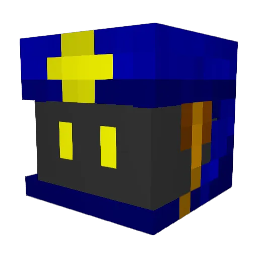 Mochigman Minecraft avatar head, 3D render