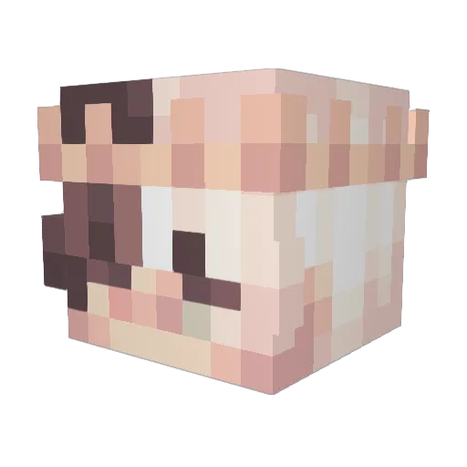 MochiiChan_ Minecraft avatar head, 3D render