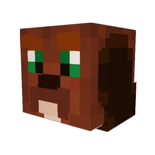 Mochii_Shark Minecraft avatar head, 3D render