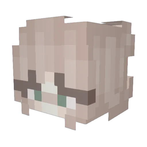 Mochimi Minecraft avatar head, 3D render