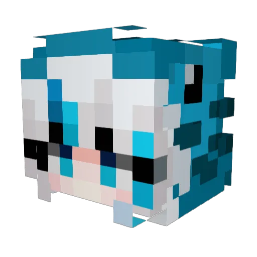 Mochiq2137 Minecraft avatar head, 3D render