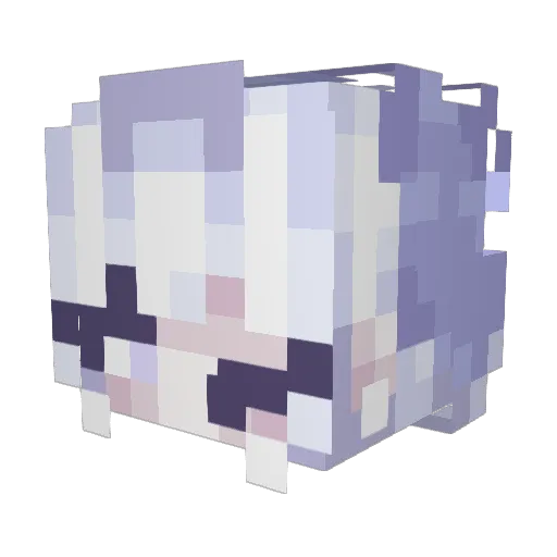 Mochiru01 Minecraft avatar head, 3D render