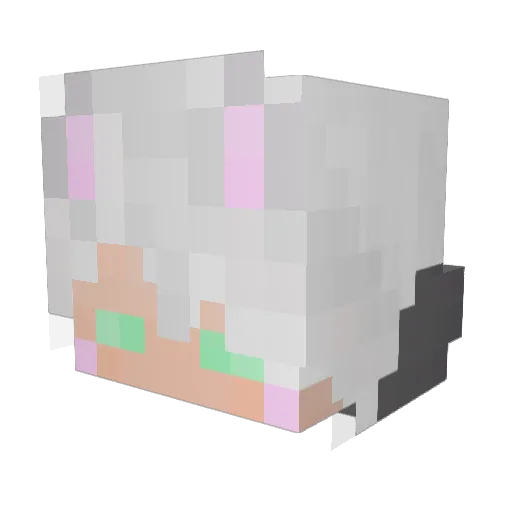 MochoNIKI Minecraft avatar head, 3D render