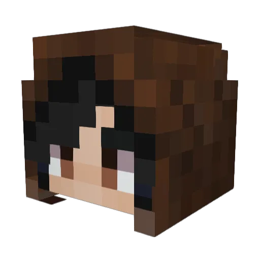 Mochou Minecraft avatar head, 3D render