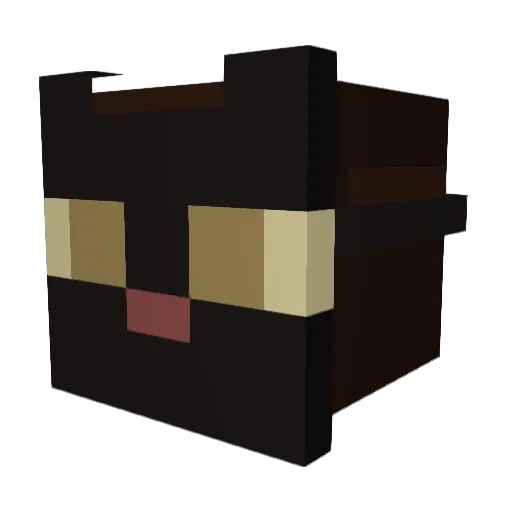 Mochromatic Minecraft avatar head, 3D render