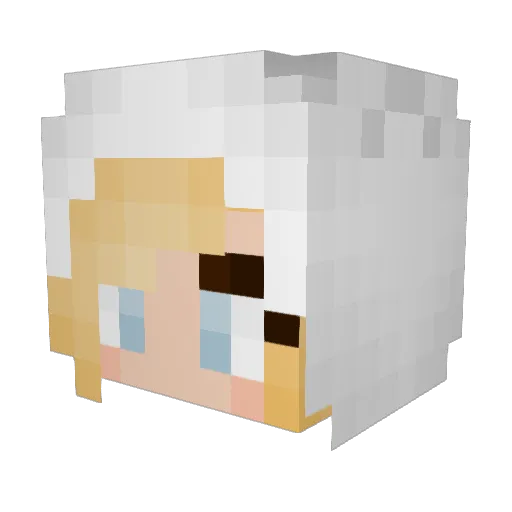 Mocjii Minecraft avatar head, 3D render